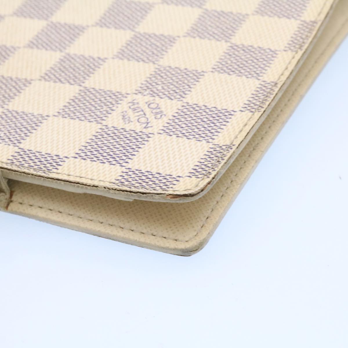 LOUIS VUITTON Damier Azur Agenda GM Day Planner Cover R20708 LV Auth am1546g