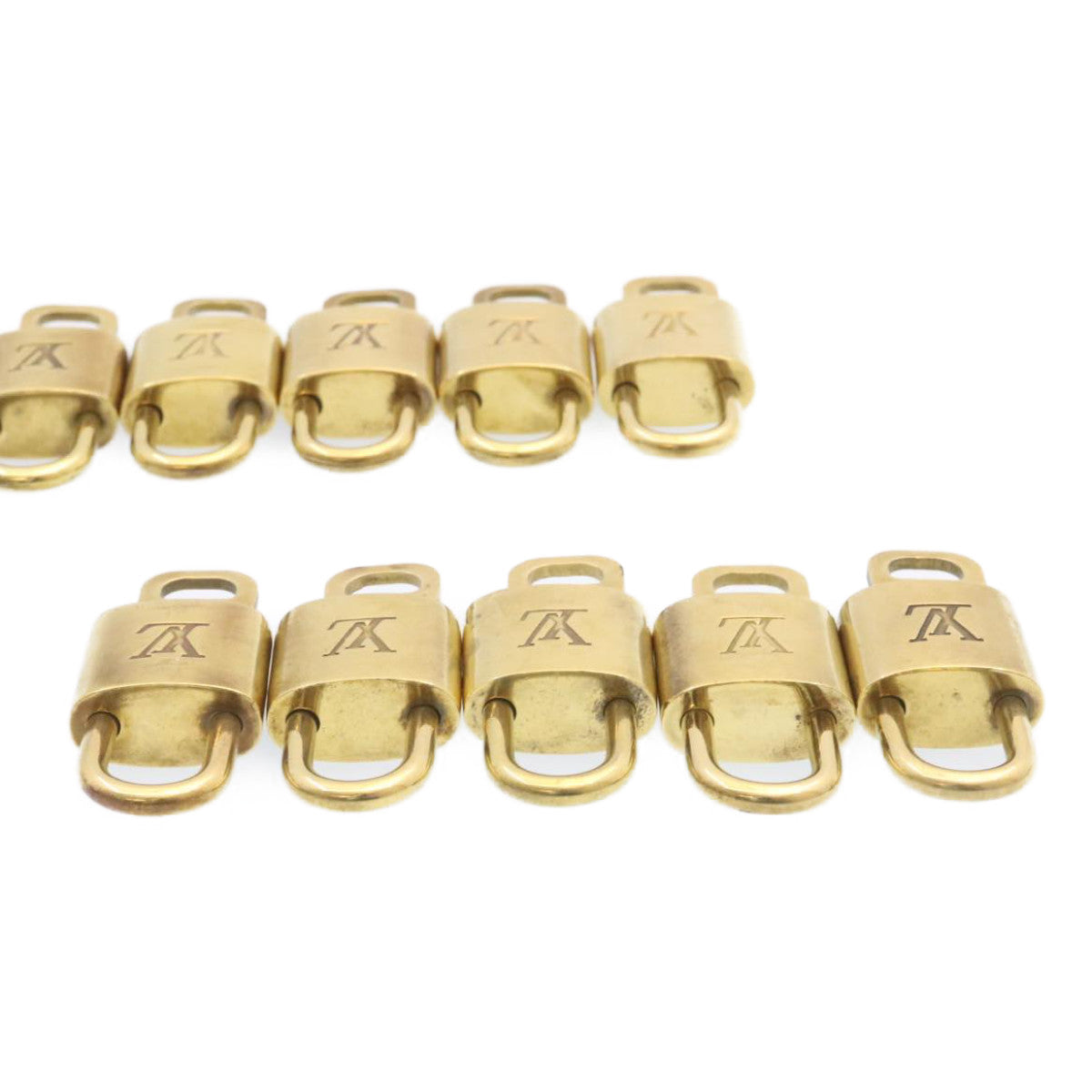 LOUIS VUITTON Padlock 10set Gold Tone LV Auth am1623g