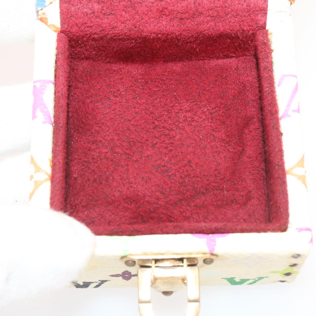 LOUIS VUITTON Monogram Multicolor Jewelry Box White LV Auth am1643g