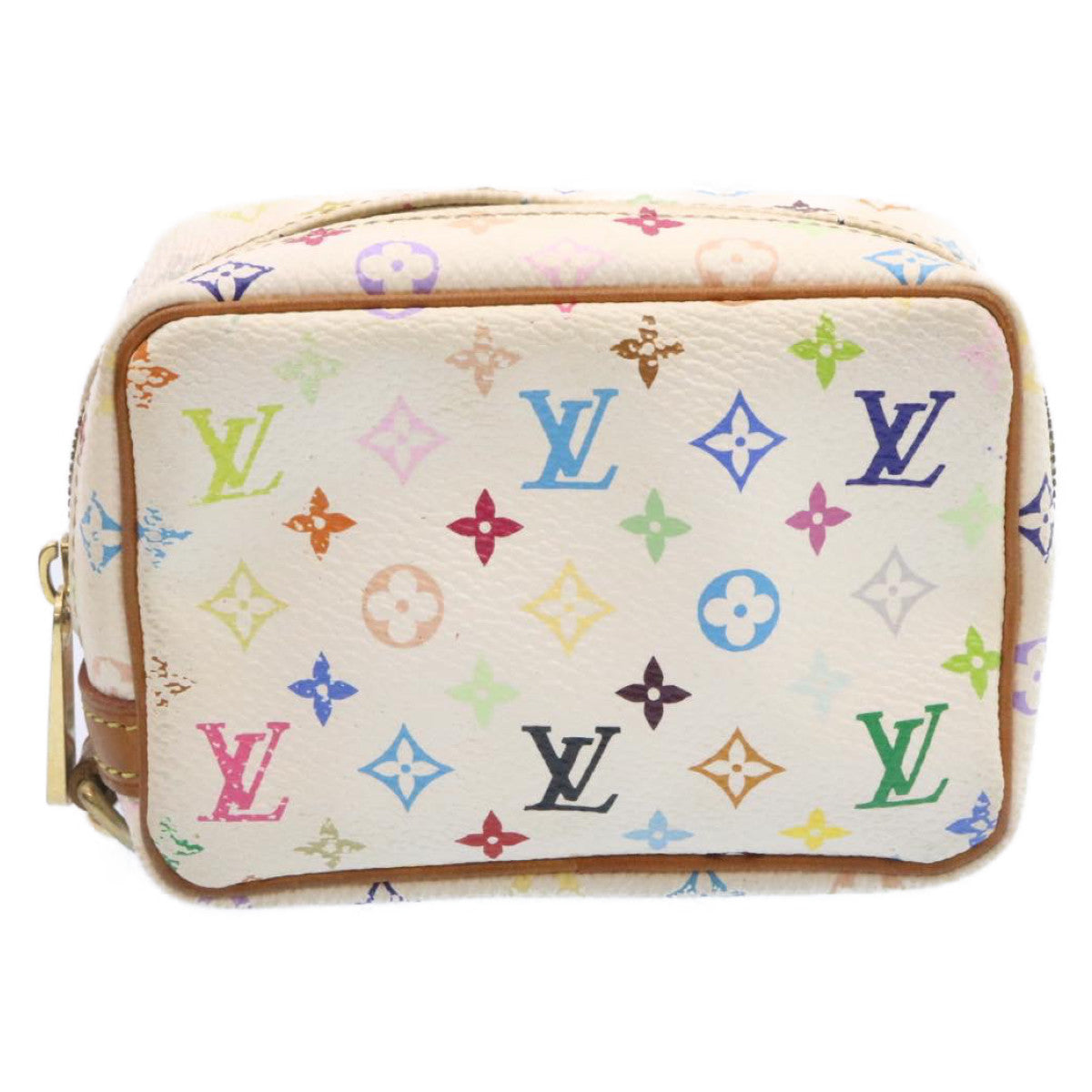 LOUIS VUITTON Monogram Multicolor Trousse Wapity Pouch White M58033 Auth am1686g