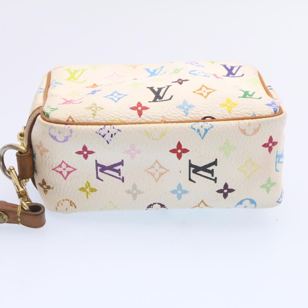 LOUIS VUITTON Monogram Multicolor Trousse Wapity Pouch White M58033 Auth am1686g