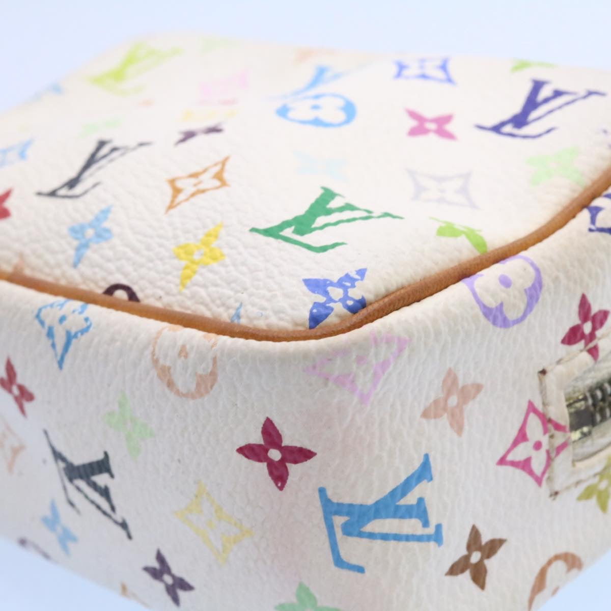 LOUIS VUITTON Monogram Multicolor Trousse Wapity Pouch White M58033 Auth am1686g