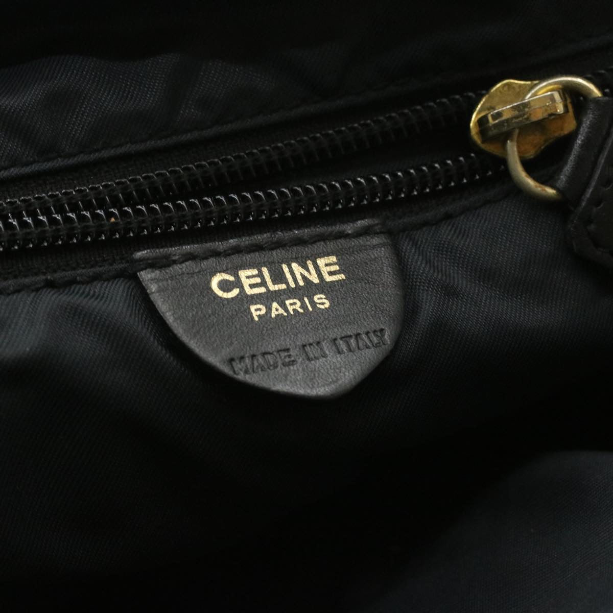 CELINE Nylon Tote Bag Black Auth am173g