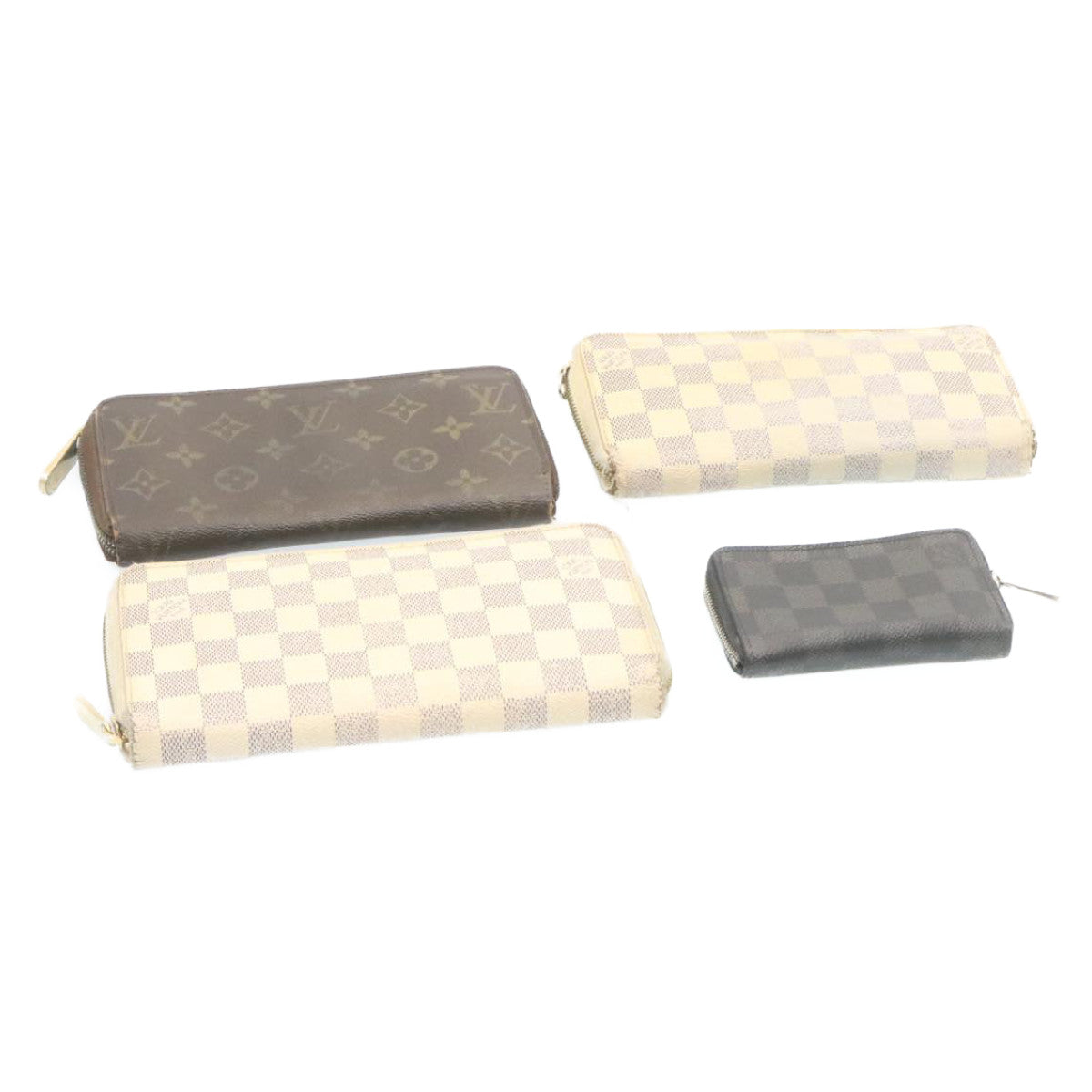 LOUIS VUITTON Monogram Damier Wallet 8Set Brown White LV Auth am1821g