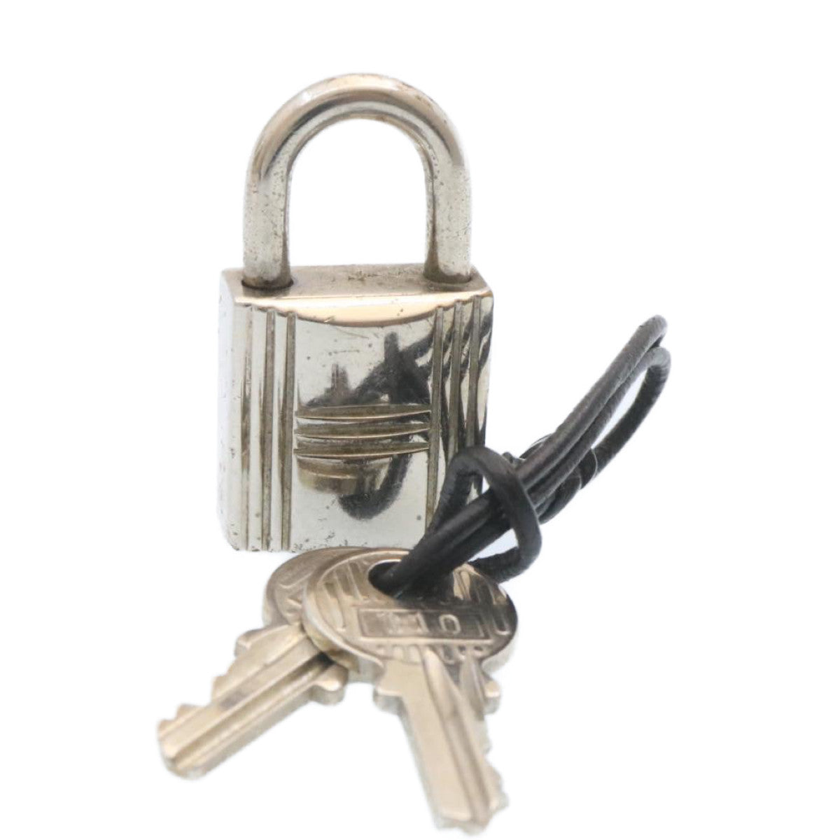 HERMES Cadena Padlock 110 Silver Auth am1884g