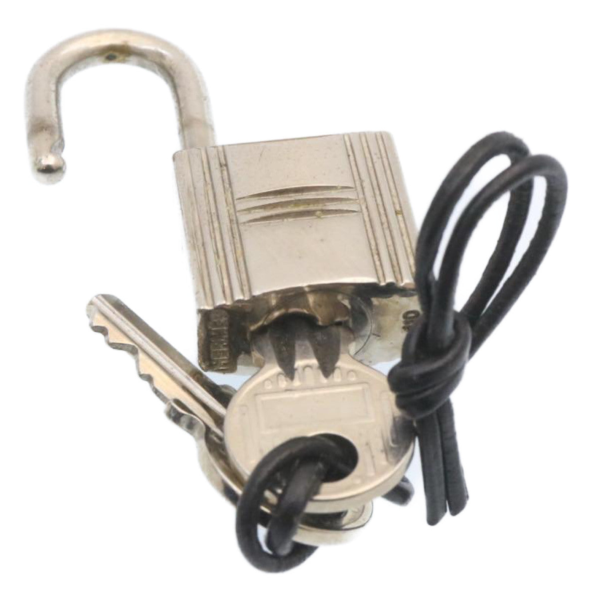 HERMES Cadena Padlock 110 Silver Auth am1884g