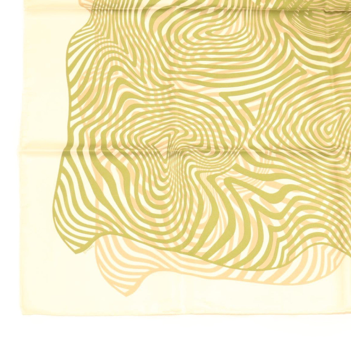 HERMES Carre 90 Dimitri.R Scarf ""ONDE DE CHIC"" Zebra Silk Green Auth am2045g