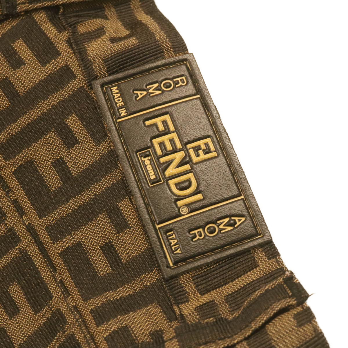 FENDI Zucca Pants Brown Black Auth am2062g