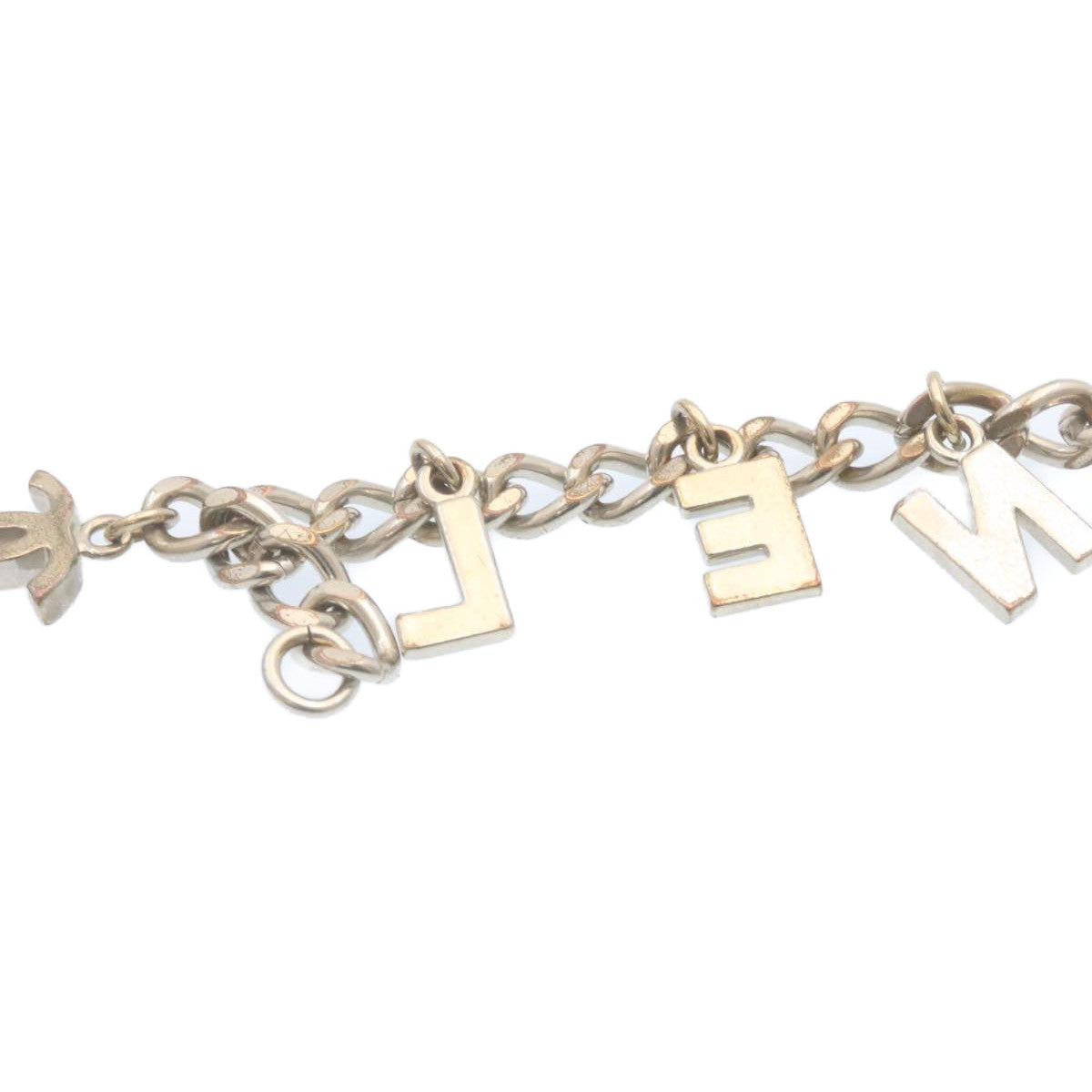 CHANEL Bracelet Silver CC Auth am2155g