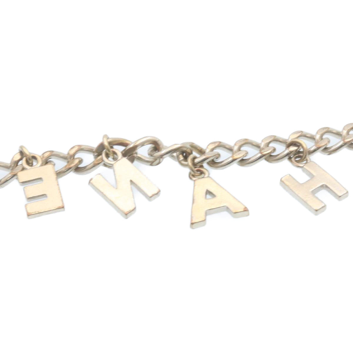 CHANEL Bracelet Silver CC Auth am2155g