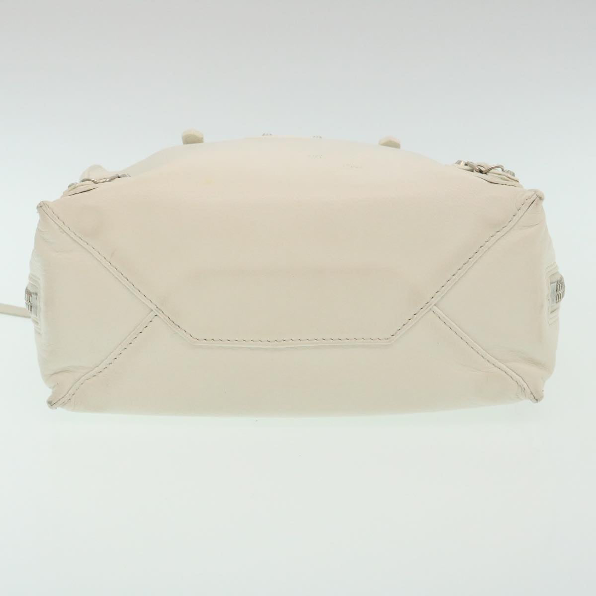 BALENCIAGA 2Way Shoulder Bag Hand Bag Leather White Auth am2305g