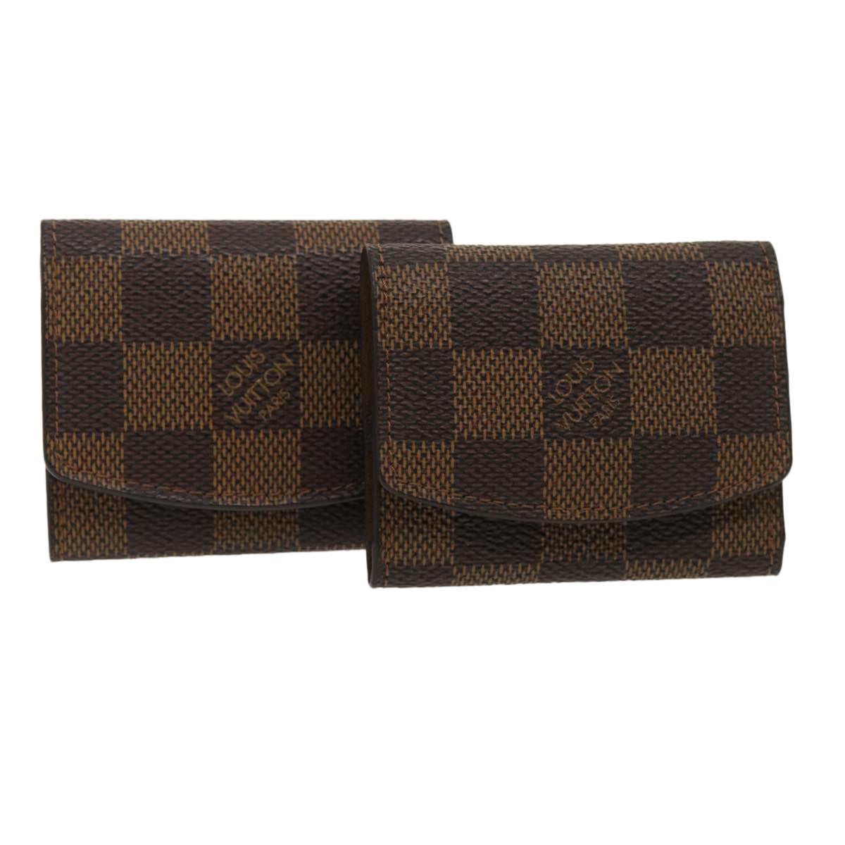 LOUIS VUITTON Damier Ebene Cuff Case 2Set LV Auth am2361g