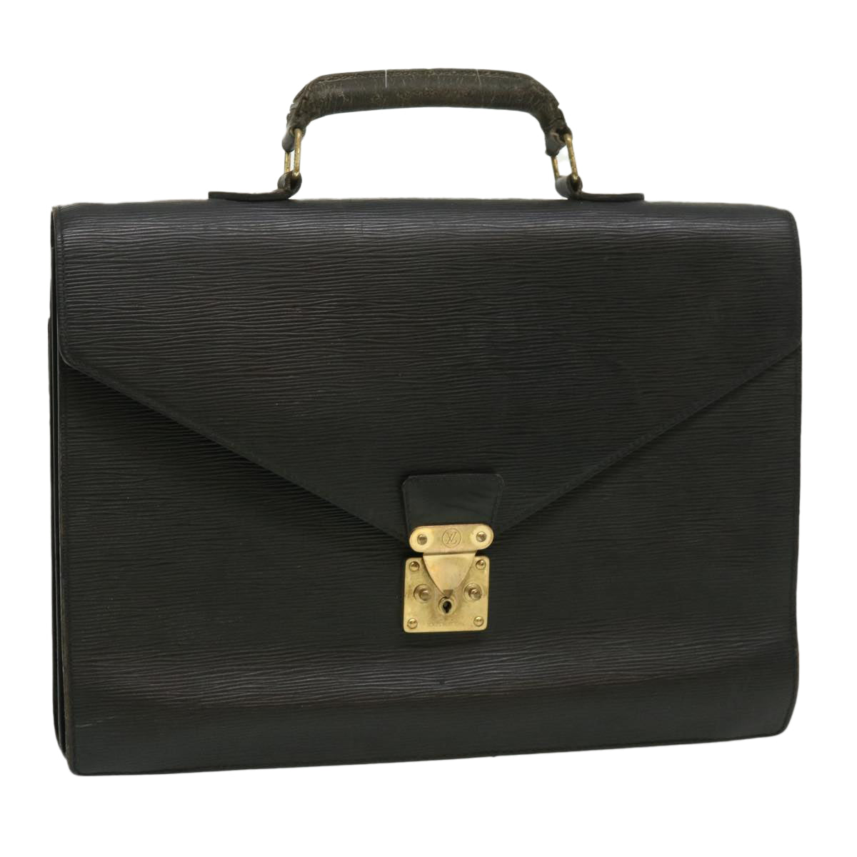 LOUIS VUITTON Epi Serviette Ambassador Business Bag Black M54412 LV Auth am2600g