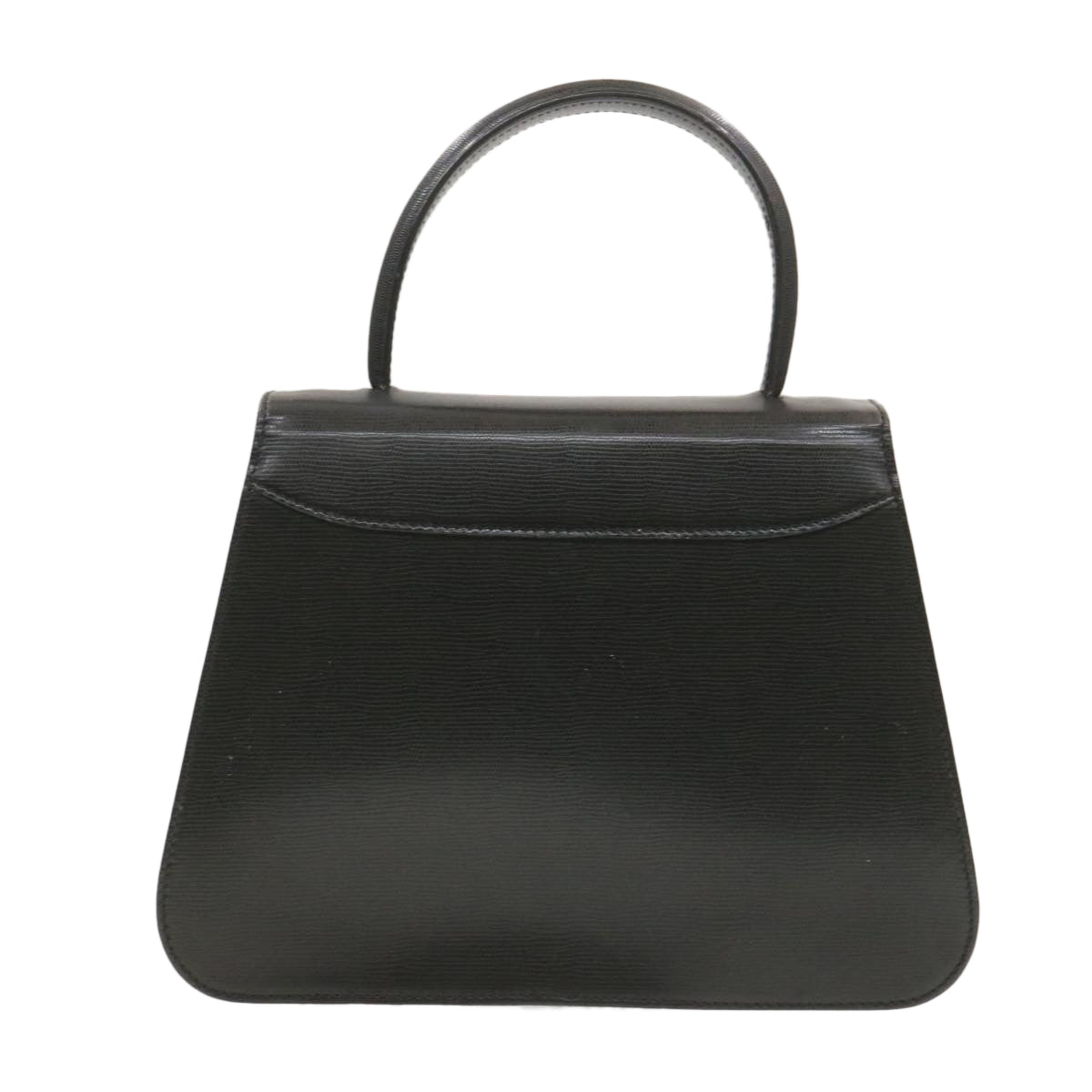 CELINE Hand Bag Leather 2Way Black Auth am376g