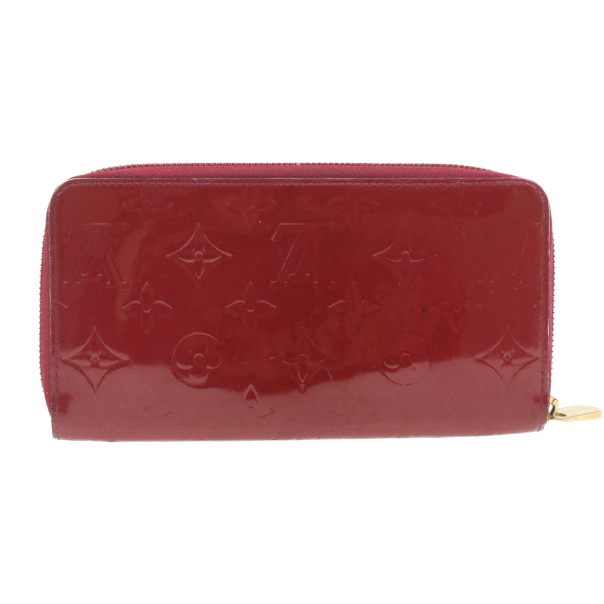 LOUIS VUITTON Monogram Vernis Zippy Wallet Long Wallet Red M91597 LV Auth am422g