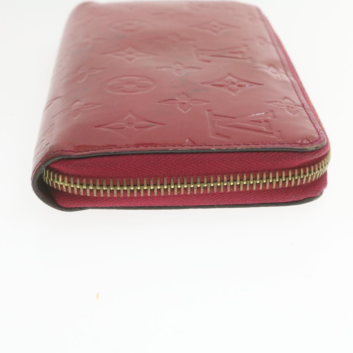 LOUIS VUITTON Monogram Vernis Zippy Wallet Long Wallet Red M91597 LV Auth am422g