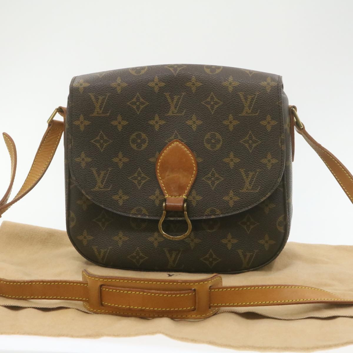 LOUIS VUITTON Monogram Saint Cloud GM Shoulder Bag M51242 LV Auth am678g