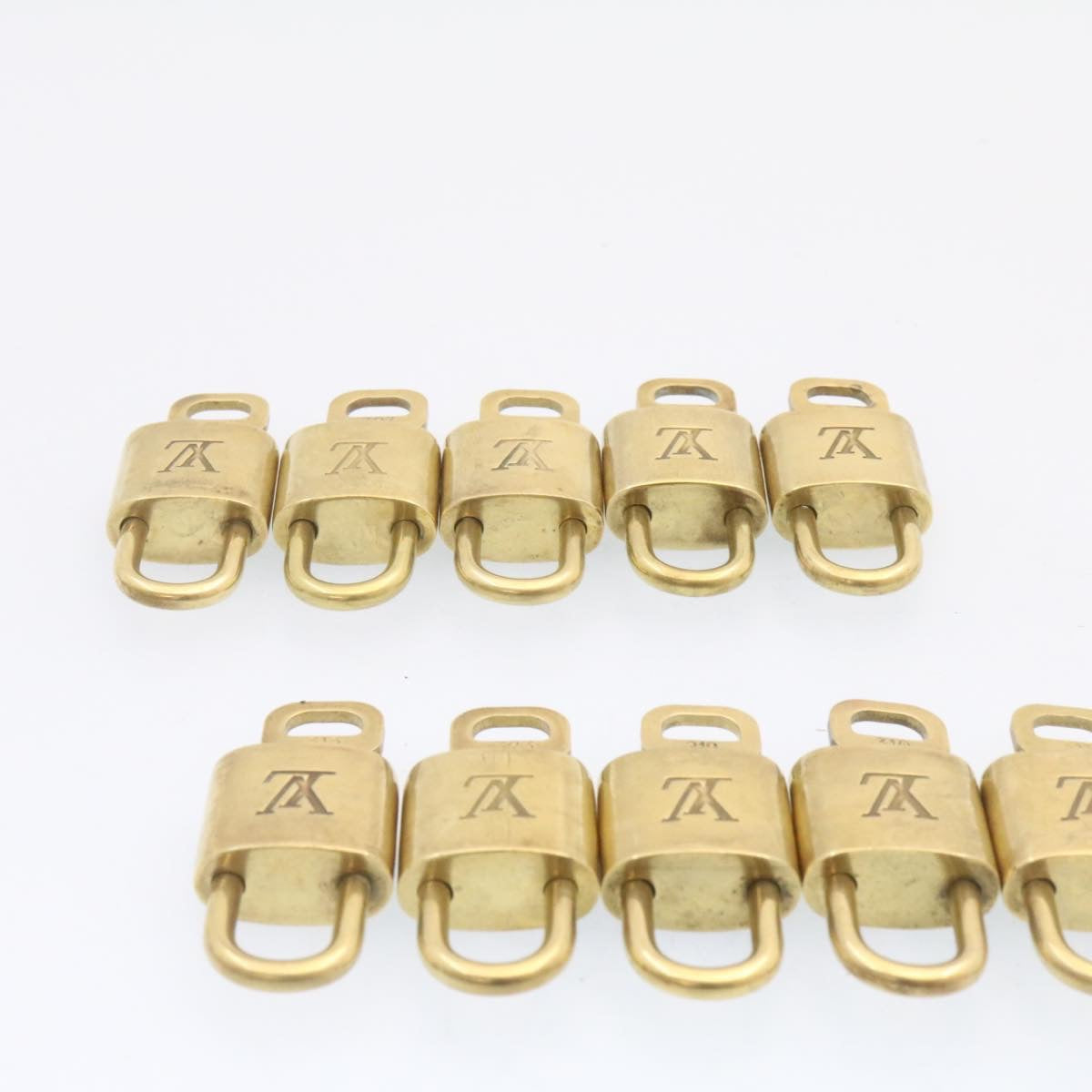 LOUIS VUITTON Padlock 10set Gold Tone LV Auth am831g