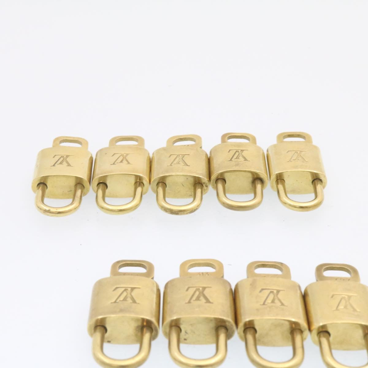 LOUIS VUITTON Padlock 10set Gold Tone LV Auth am833g