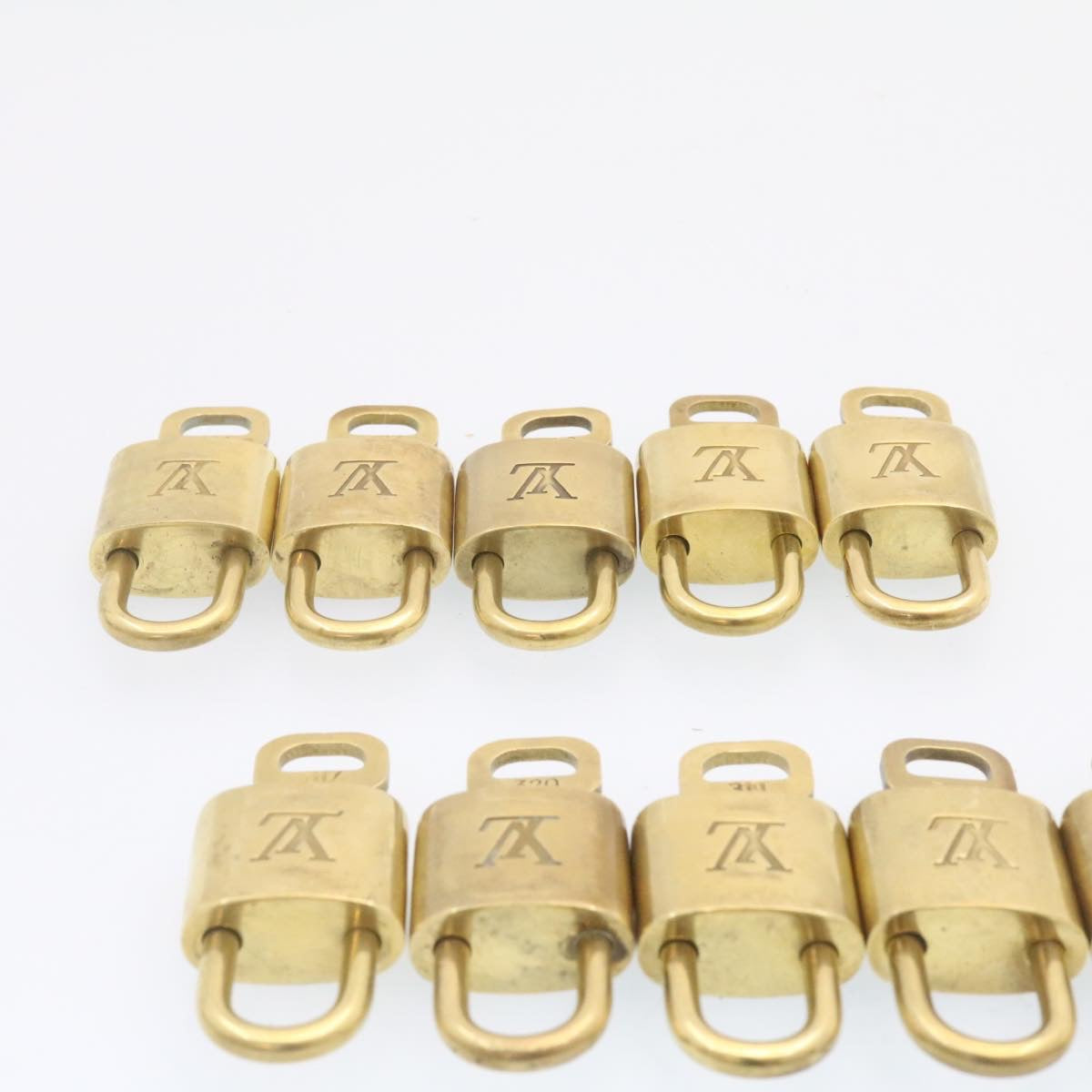 LOUIS VUITTON Padlock 10set Gold Tone LV Auth am834g