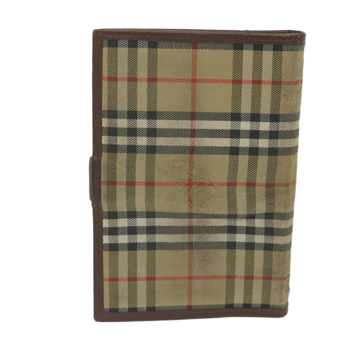 BURBERRY Nova Check Agenda Day Planner Cover Nylon Canvas Beige Auth hk1000