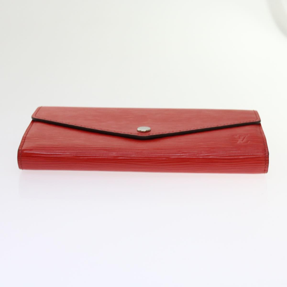 LOUIS VUITTON Epi Portefeiulle Sarah Long Wallet Red M60723 LV Auth hk1001