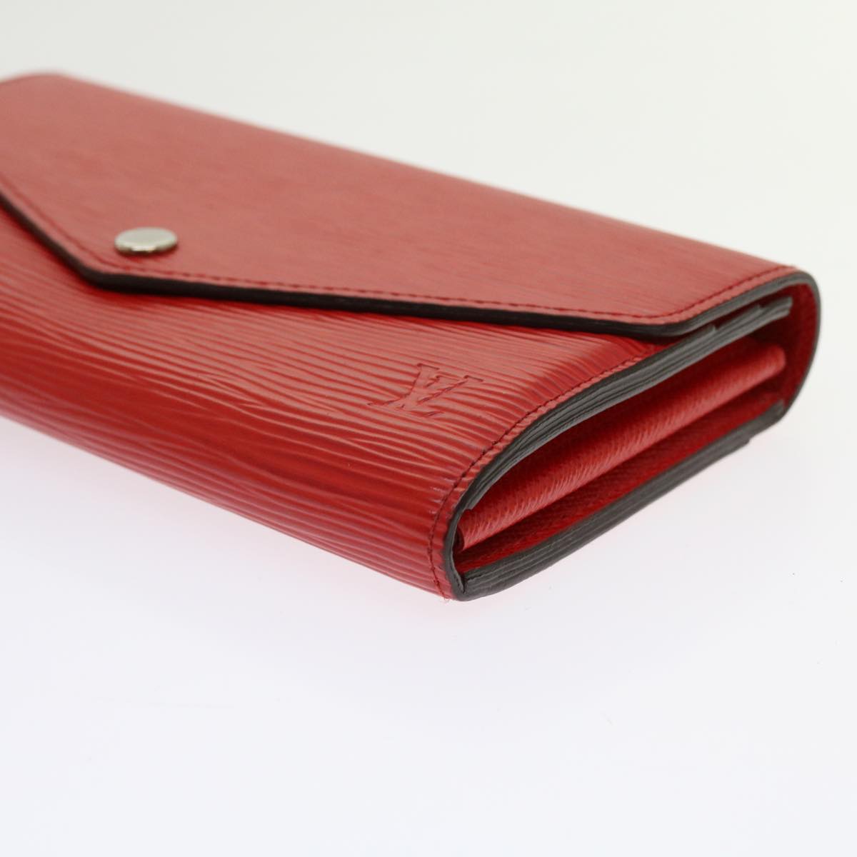 LOUIS VUITTON Epi Portefeiulle Sarah Long Wallet Red M60723 LV Auth hk1001