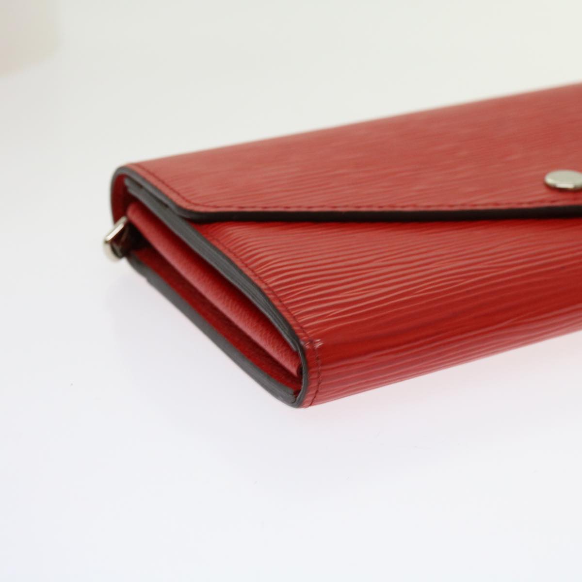 LOUIS VUITTON Epi Portefeiulle Sarah Long Wallet Red M60723 LV Auth hk1001