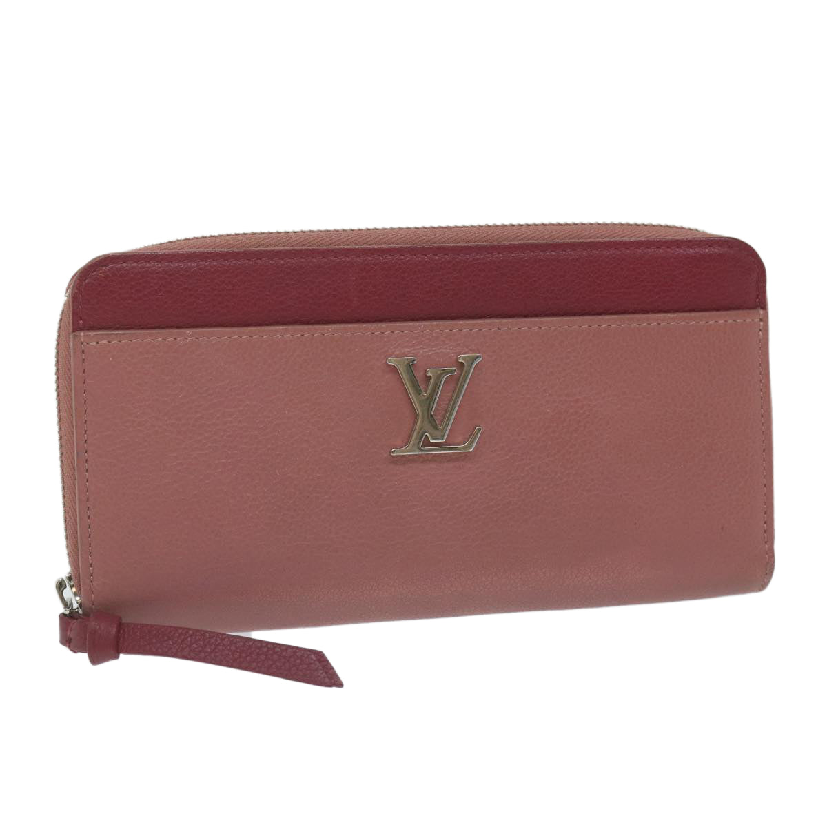 LOUIS VUITTON Zippy Rock Me Long Wallet Calf leather Pink M62949 LV Auth hk1005