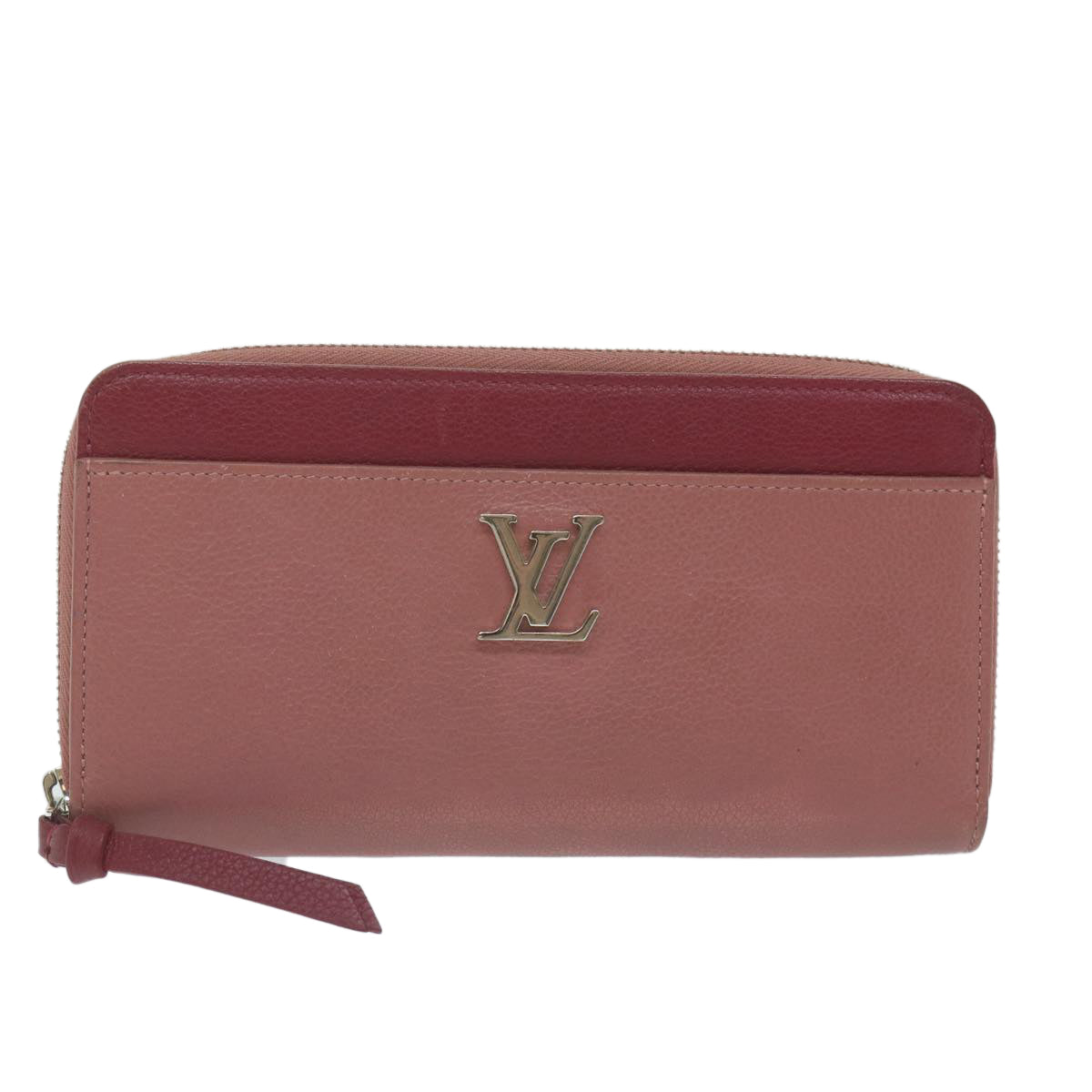 LOUIS VUITTON Zippy Rock Me Long Wallet Calf leather Pink M62949 LV Auth hk1005