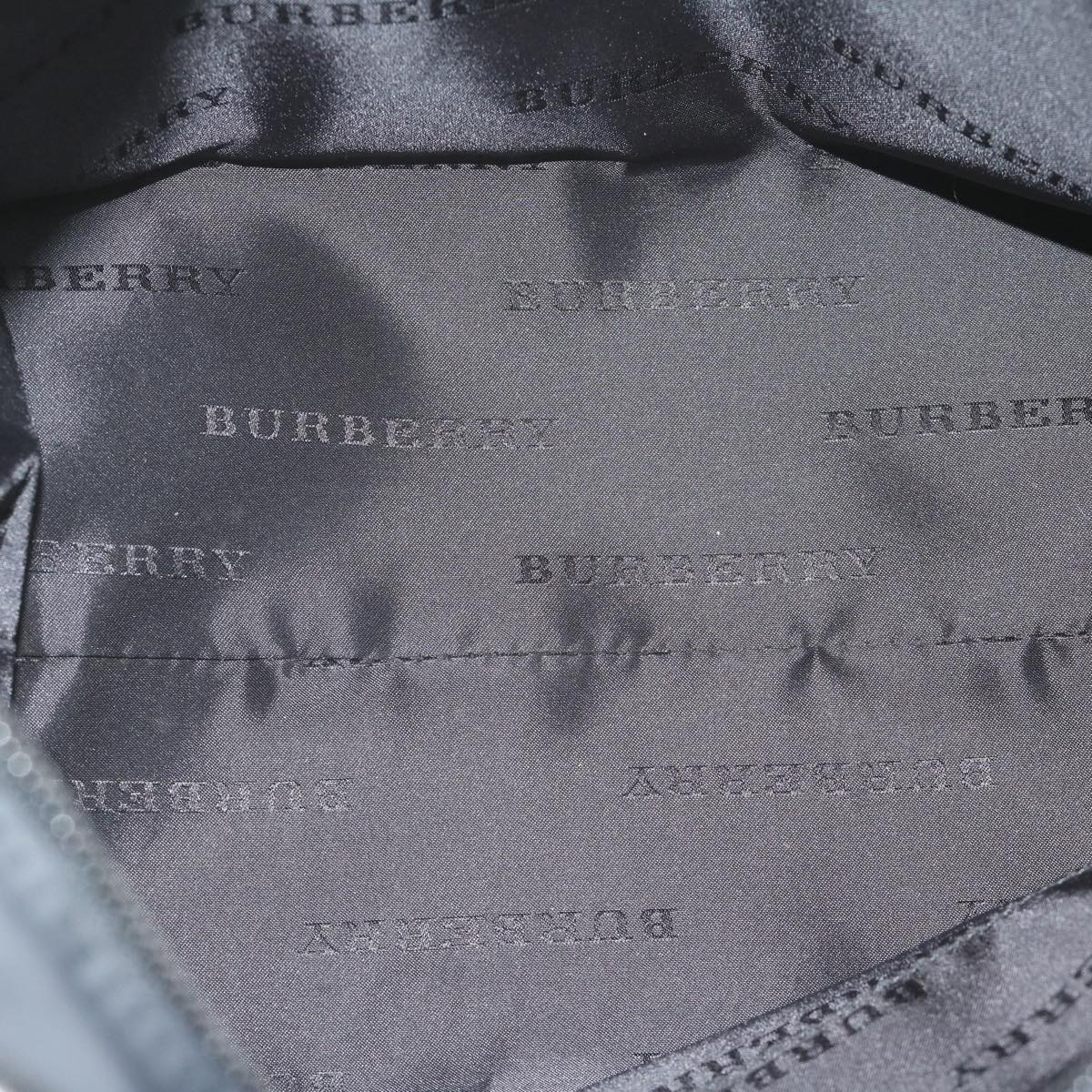 BURBERRY Hand Bag Nylon Black Auth hk1019