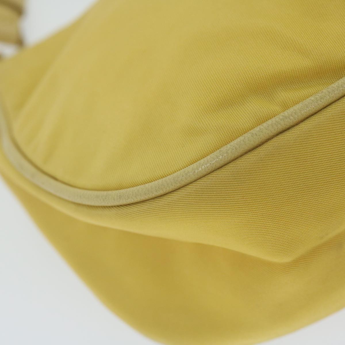 PRADA Accessory Pouch Nylon Yellow Auth hk1026