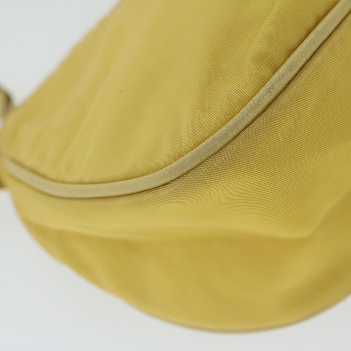 PRADA Accessory Pouch Nylon Yellow Auth hk1026