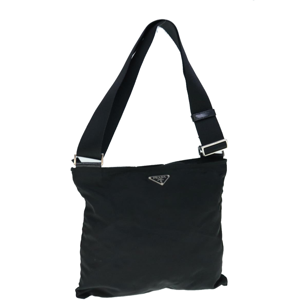 PRADA Shoulder Bag Nylon Black Auth hk1029