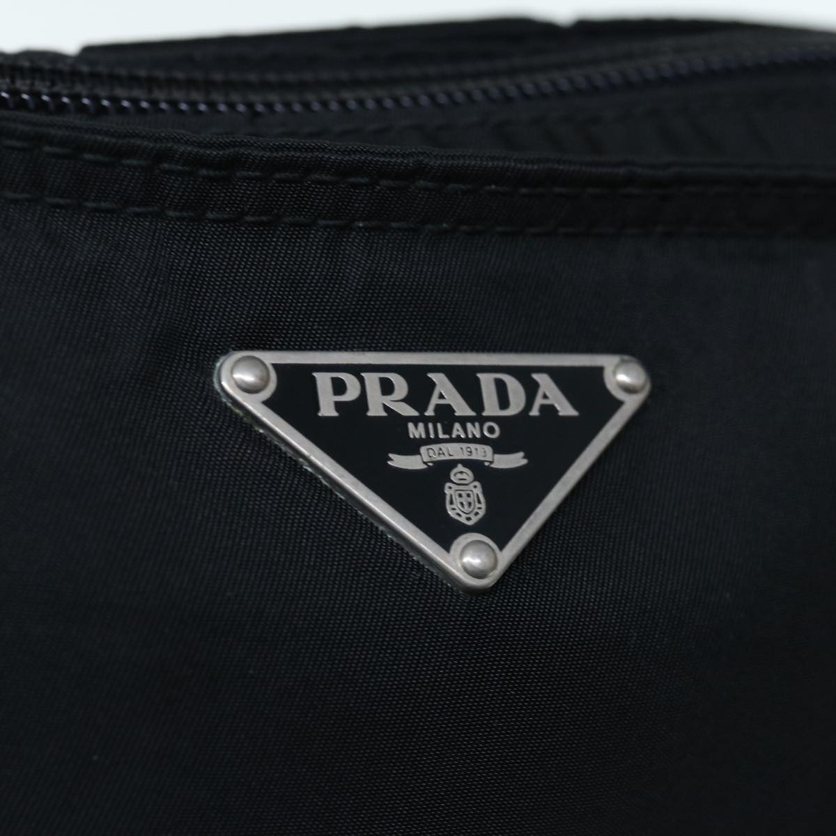 PRADA Shoulder Bag Nylon Black Auth hk1029