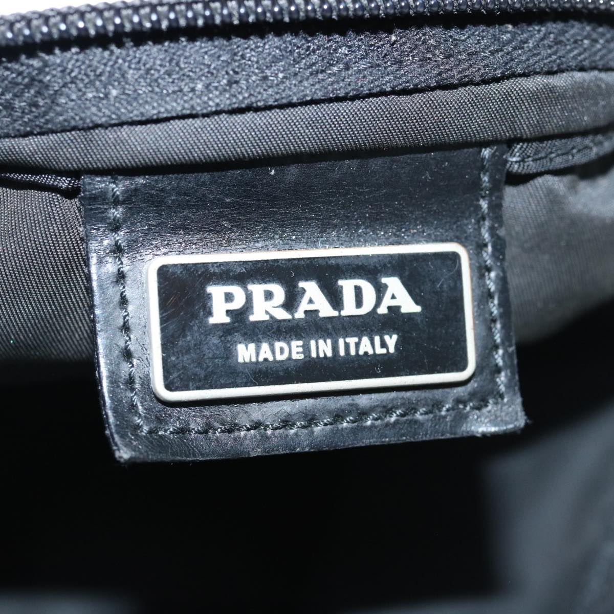 PRADA Shoulder Bag Nylon Black Auth hk1029