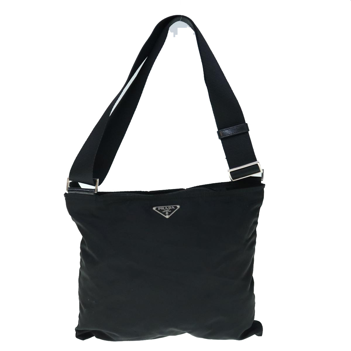 PRADA Shoulder Bag Nylon Black Auth hk1029