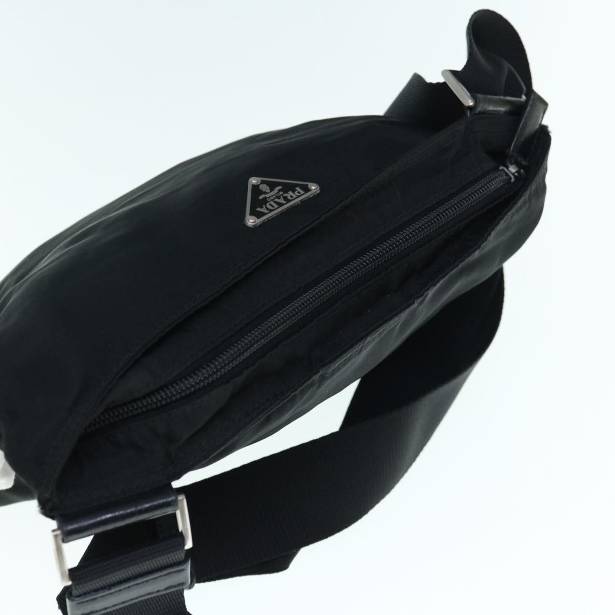 PRADA Shoulder Bag Nylon Black Auth hk1029