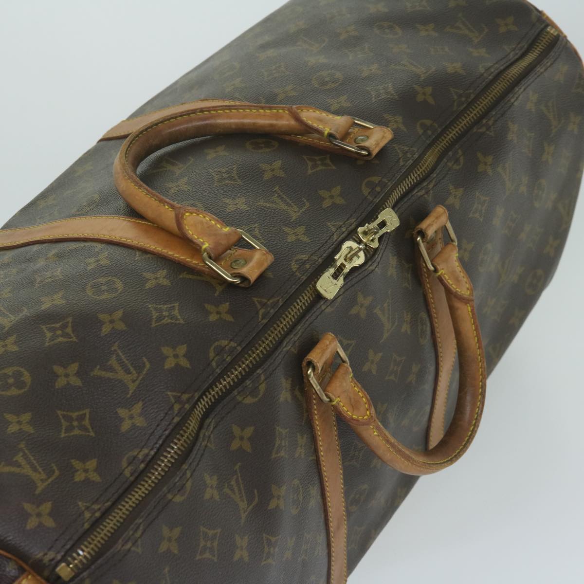 LOUIS VUITTON Monogram Keepall Bandouliere 55 Boston Bag M41414 LV Auth hk1037