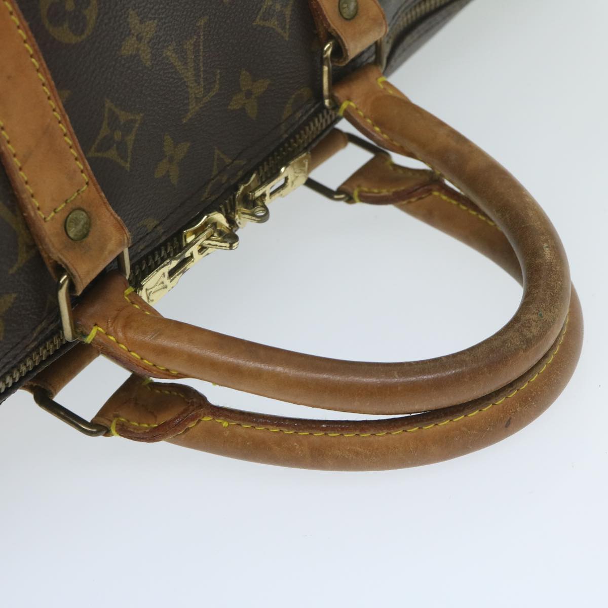 LOUIS VUITTON Monogram Keepall Bandouliere 55 Boston Bag M41414 LV Auth hk1037