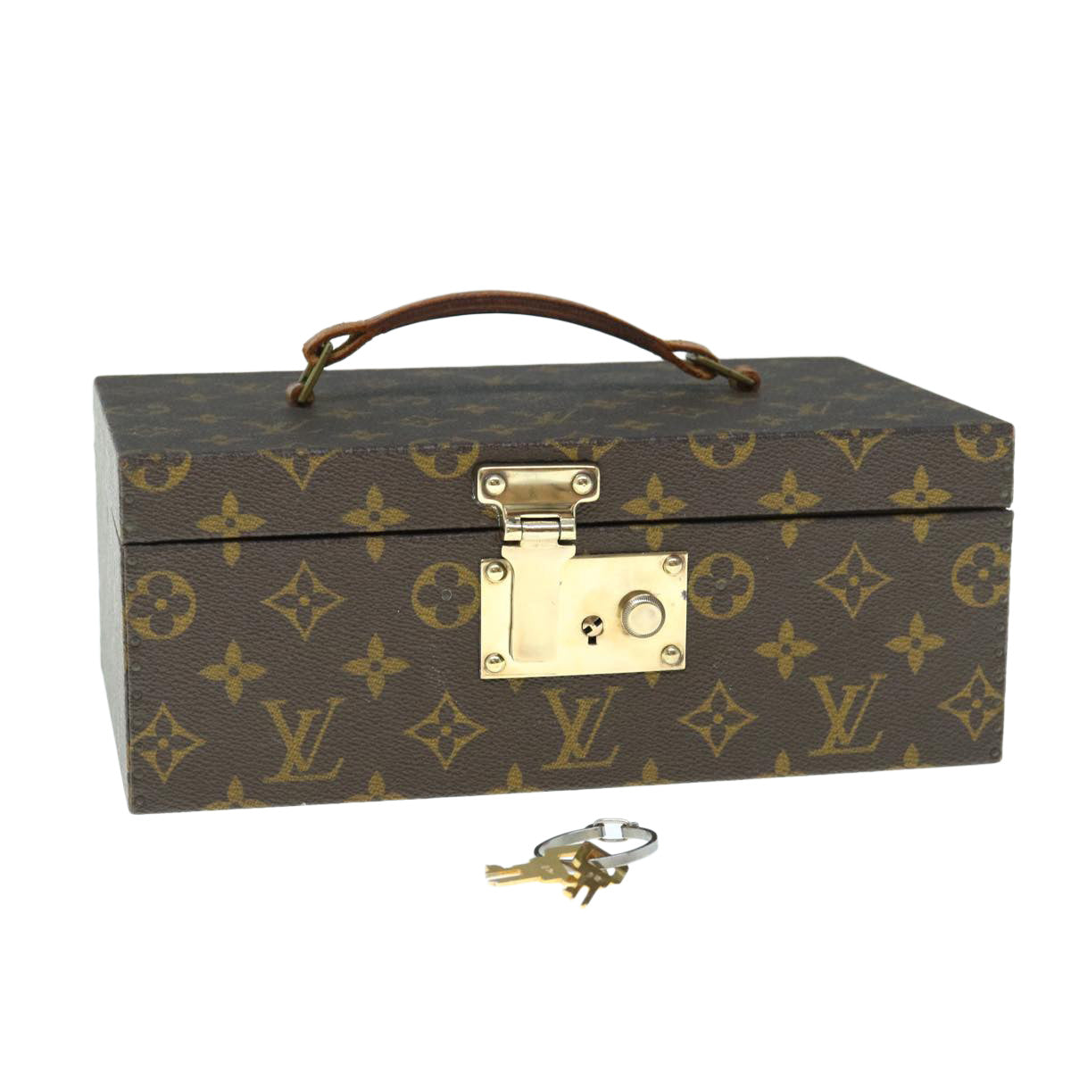 LOUIS VUITTON Monogram Boite A Tour Jewelry Box M47236 LV Auth hk1040