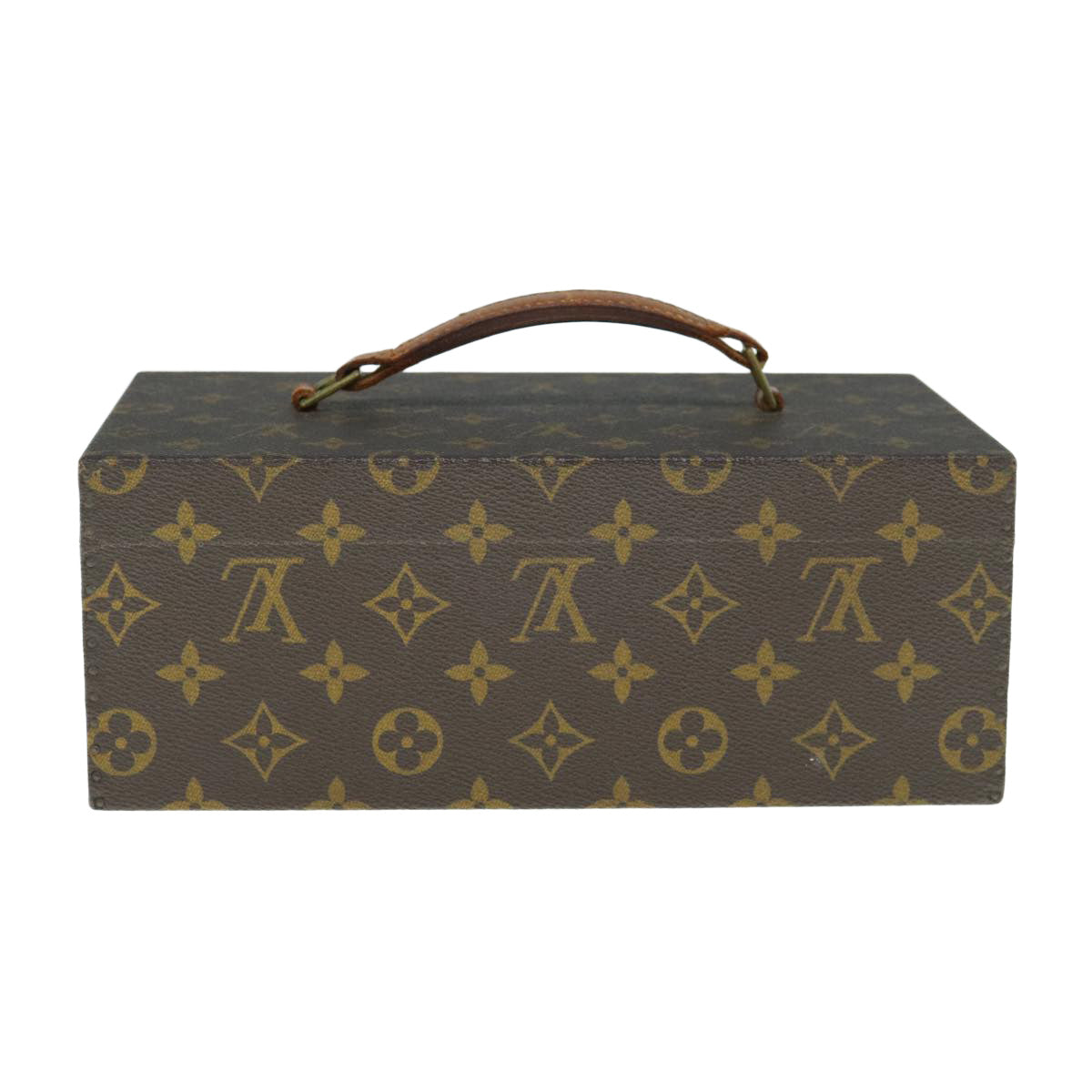 LOUIS VUITTON Monogram Boite A Tour Jewelry Box M47236 LV Auth hk1040