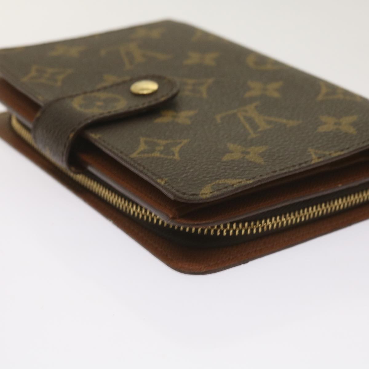 LOUIS VUITTON Monogram Porto Papie Zip Wallet M61207 LV Auth hk1065