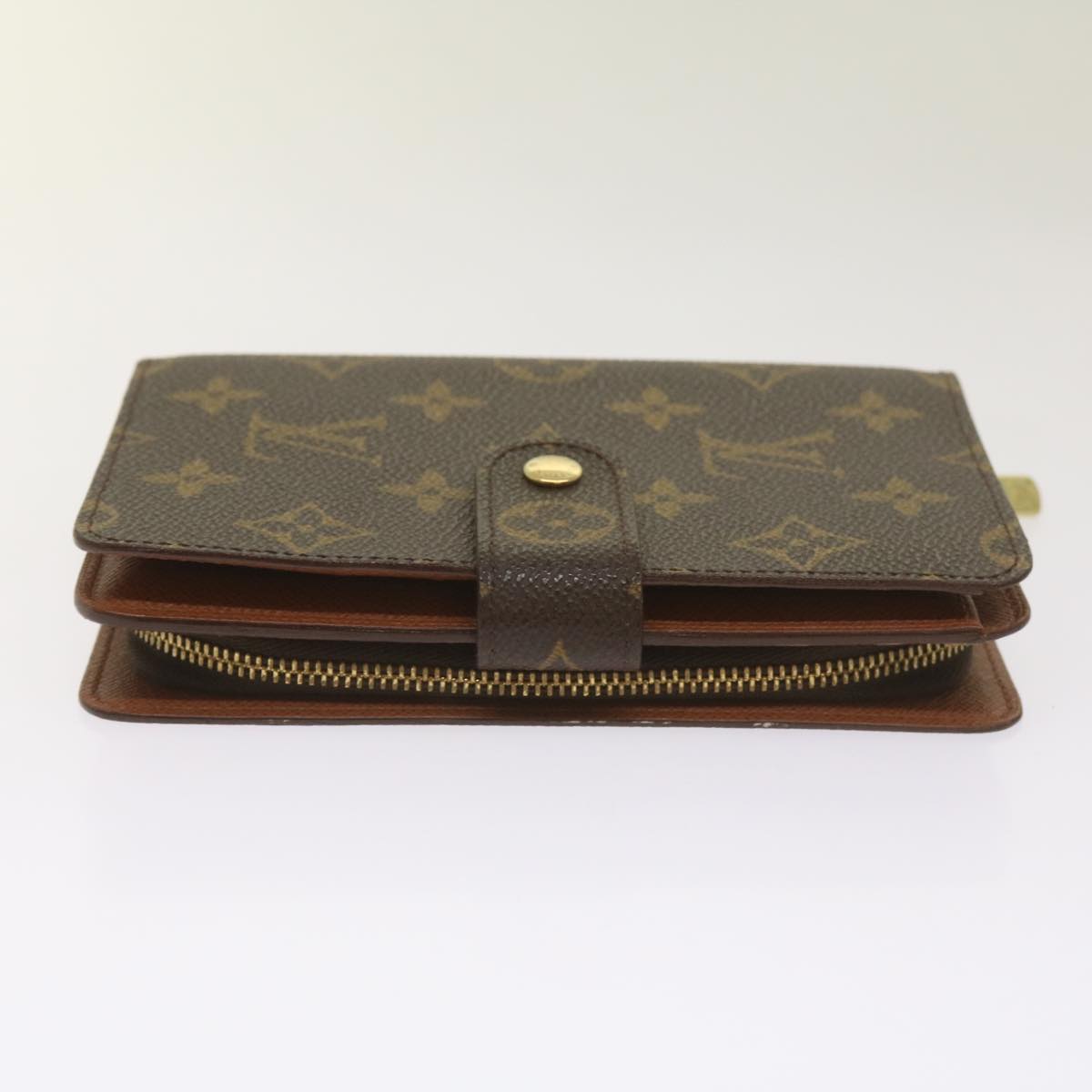 LOUIS VUITTON Monogram Porto Papie Zip Wallet M61207 LV Auth hk1065