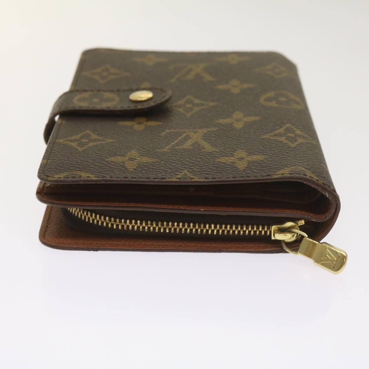 LOUIS VUITTON Monogram Porto Papie Zip Wallet M61207 LV Auth hk1065