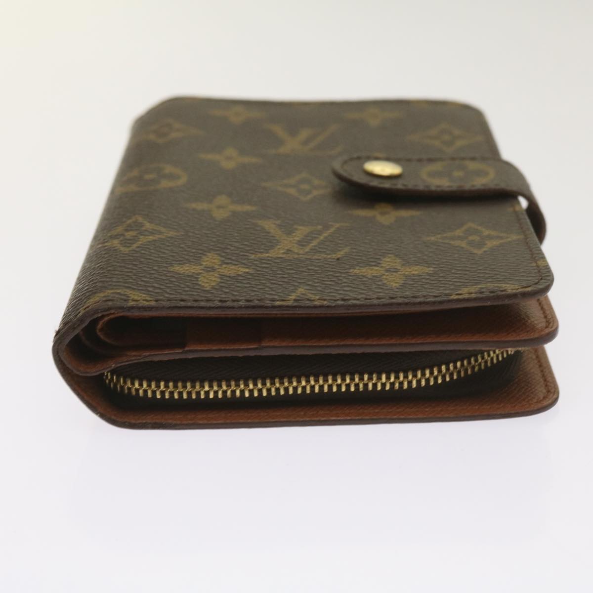 LOUIS VUITTON Monogram Porto Papie Zip Wallet M61207 LV Auth hk1065