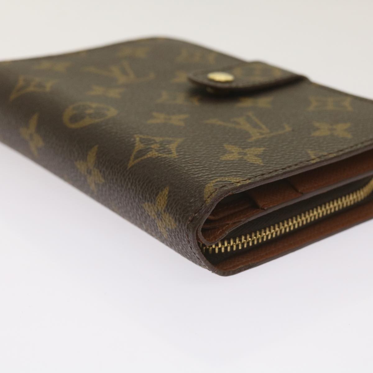 LOUIS VUITTON Monogram Porto Papie Zip Wallet M61207 LV Auth hk1065