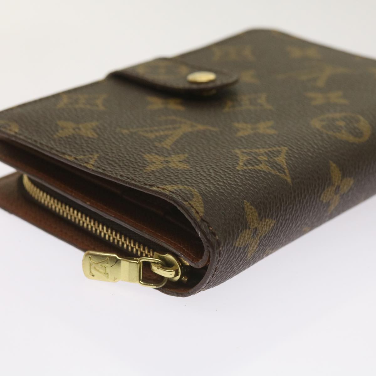 LOUIS VUITTON Monogram Porto Papie Zip Wallet M61207 LV Auth hk1065