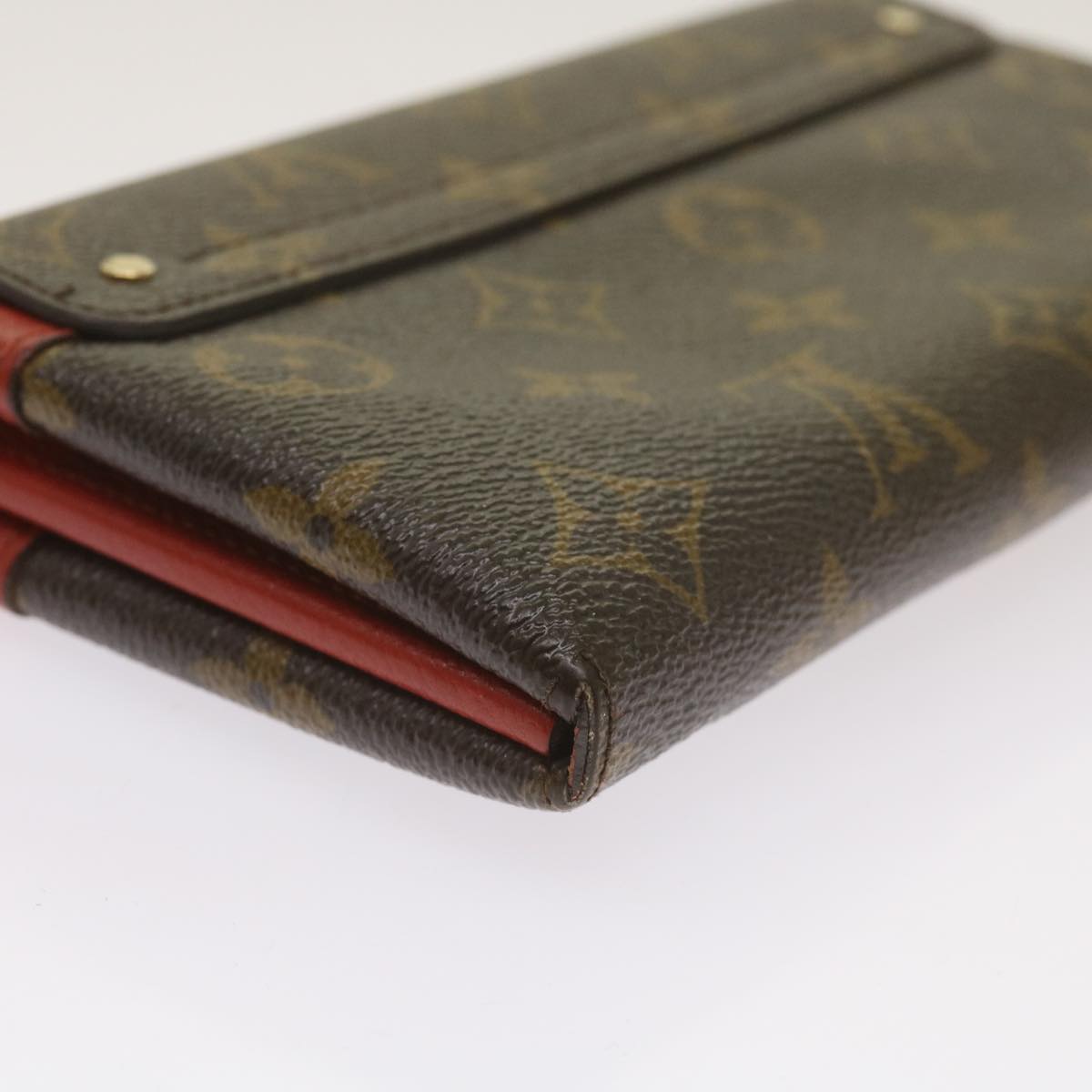 LOUIS VUITTON Monogram Portefeuille Elysee Long Wallet Red M60503 LV Auth hk1069