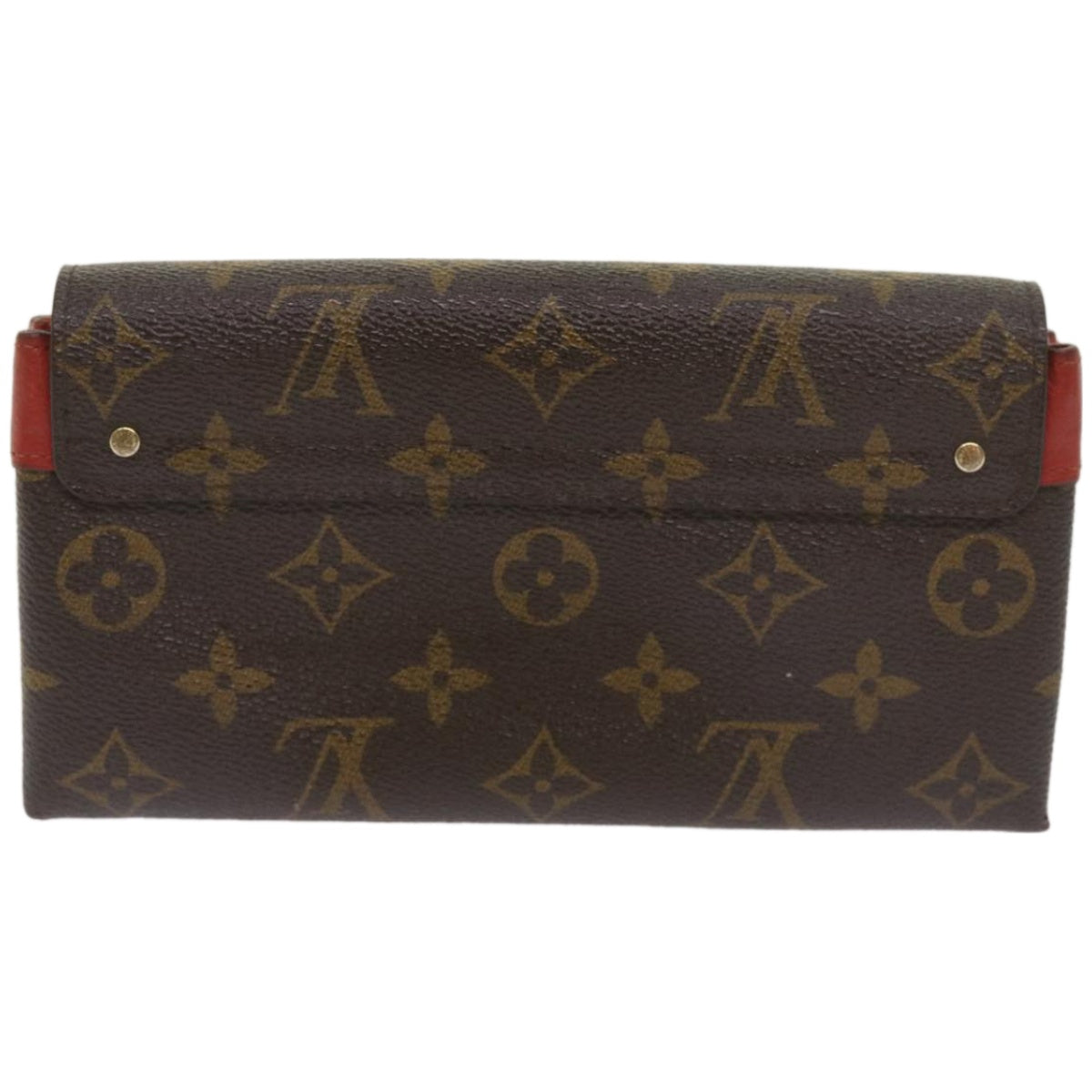 LOUIS VUITTON Monogram Portefeuille Elysee Long Wallet Red M60503 LV Auth hk1069